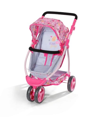 BABY born Deluxe Puppenwagen, Puppenwagen mit Verstellbarer Liege-Fläche...