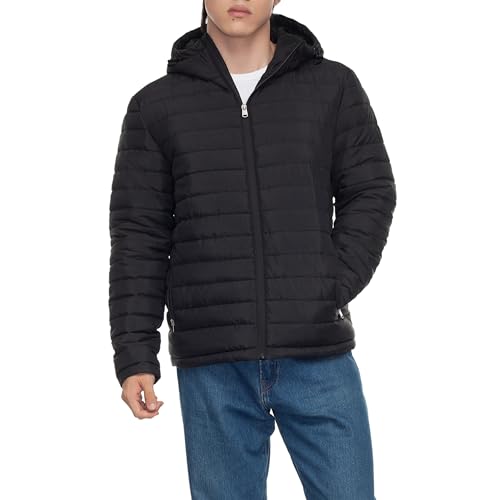 Rokka&Rolla Men's Lightweight Water-Resistant Quilted Puffer Jacket