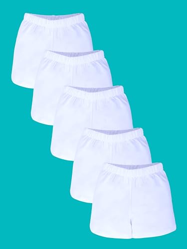 Image of KiddoPanti Girls Cycling Shorts Pack of 3 | Soft & Stretchy Cotton Spandex | Comfortable Fit with Elastic Waistband | Solid Colors Half Tights for Girls Inners