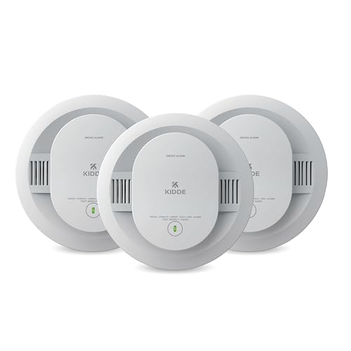 Kidde Smoke Detector for Home, AA Battery Powered, LED Light Notifications, 3-Pack