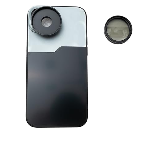 Filtro CPL 37mm elimina reflejos en agua y cristal para iPhone 15 Plus con funda 2