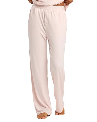 a pair of soft gray pajama pants from Cozy Earth, folded flat