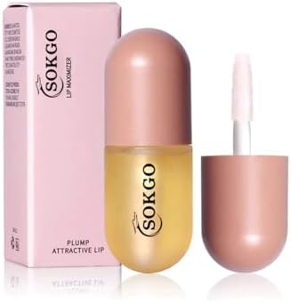 Sokgo Lip Plumper, Lip Enhancer, Natural Lip Plumper and Lip Care Serum, Hydrating Plump Gloss, Reduce Fine Lines, Increased Elasticity, Fuller Lip Plumping Balm