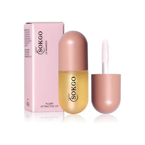 Sokgo Lip Plumper, Lip Enhancer, Natural Lip Plumper and Lip Care Serum, Hydrating Plump Gloss, Reduce Fine Lines, Increased Elasticity, Fuller Lip Plumping Balm Cover