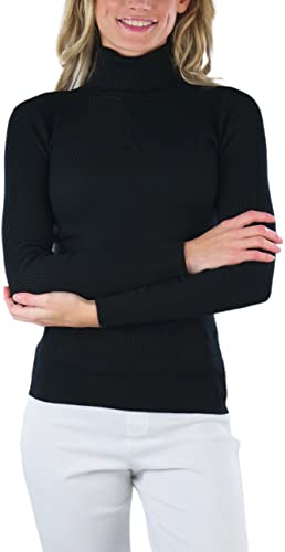 Image of ToBeInStyle Women's Classic Knit Fold Over Turtleneck Pullover