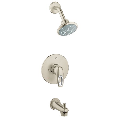 Eurostyle Single-Handle Tub and Shower Faucet Trim Kit, Brushed Nickel