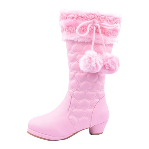 Girls Riding Boots Knee High Boots Flat Heel Mid Calf Boot Shoes Cowgirl Boots Cowboy Boots for Girls Kids Toddler