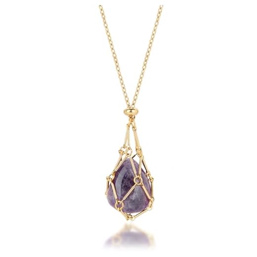 Crystal Cage Pendant Necklace for Women