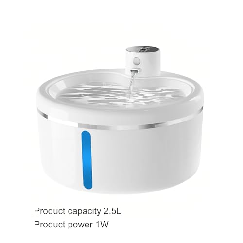 Fuente de agua automática para gatos y perros blanca miniatura 2