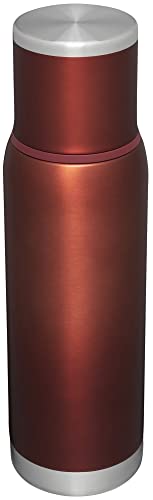 Image of Stanley Adventure-To-Go Vacuum Bottle 1.1 qt | Wide Mouth with Leakproof Cup Lid | Keep Drinks Hot or Cold | Packable for Travel | Insulated Stainless Steel Thermal Bottle | BPA-Free | Clay Glow