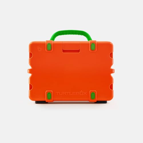Image of Turtlebox Original Gen 3: Portable Outdoor Bluetooth Speaker - Ultra-Loud (120dB), Waterproof (IP67), Rugged, Impact-Resistant, 3-Day Battery | Party Mode: Unlimited Pairing Stereo, Orange /Kelly Green