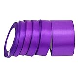Cinta de satén Morada de 5 m para Envolver Regalos y decoración navideña. Accesorios para Coser Bolsos.,como se Muestra,12 mm