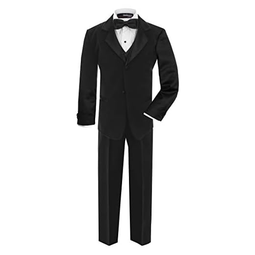 GN210 Boy's Formal Dresswear Tuxedo Set Black 10