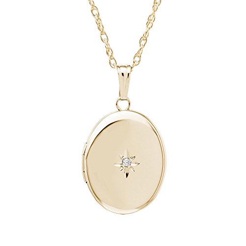 Reeds Gold Filled Oval and Diamond Locket