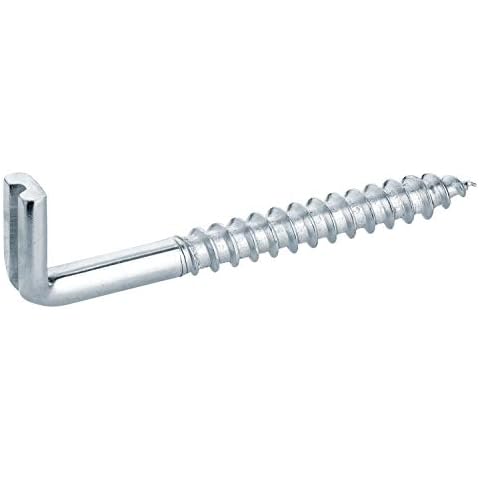 haggiy Screw Hook with Slot, Galvanized, Straight | 5,8 x 80 mm (25 Pcs.) Cover