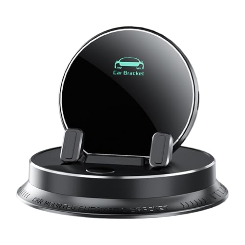 Soporte para teléfono celular para salpicadero, soporte giratorio para teléfono móvil, soporte seguro para smartphone, soporte ajustable para camión para ver y fácil acceso en vehículos