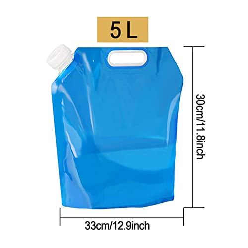 Image of Collapsible Drinking Container, Folding Water Bag Picnic Safety Plastic Water Storage bag Freezable, BPA Free water for Hiking Sport Camping - Pack Of