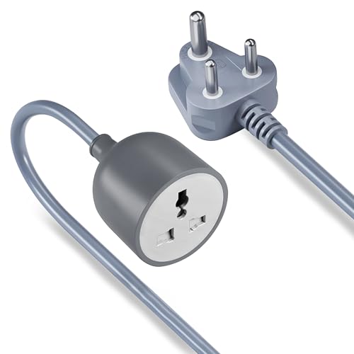Image of FOXIN 5m Long 10AWG Heavy Duty Male to Female Power Extension Cord for Indoor & Outdoor, 2500W High Power Output, 3-Pin Plug, Power Cord Wire Extender Power Cable for appliances, Electronics & Home