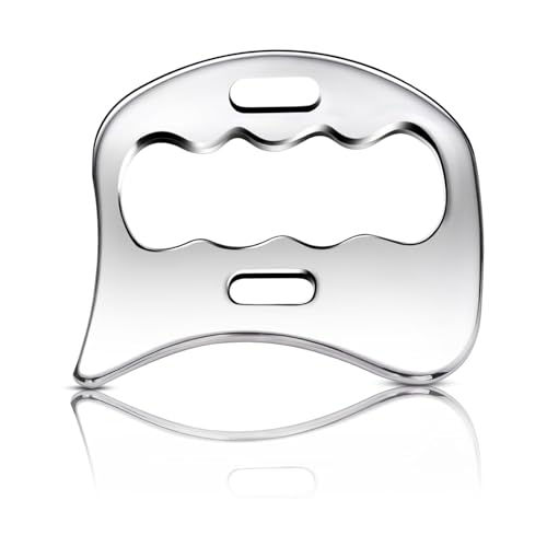 Image of Livronic Premium 304 Stainless Steel Gua Sha Muscle Scraper Tool for Myofascial Release | Soft Tissue Massage & Lymphatic Drainage Tool | Physical Therapy Massage Tool for Pain Relief, Muscle Recovery & Deep Tissue Therapy