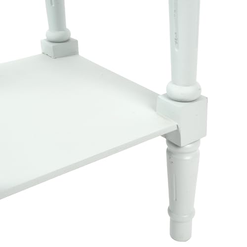 Image of Decor Therapy Accent Table with Storage, Traditional Style, Sturdy Narrow End Table, Ice Blue (28 inch x 14 inch x 14 inch)
