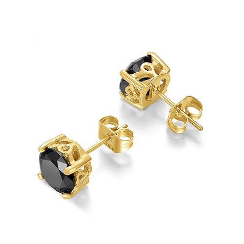 SOUL GP BLACK STONE STUD EARRINGS - C: Negro Gezondheid en persoonlijke verzorging - Afbeelding 4