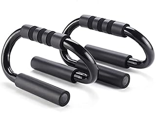 Push Up Handles Bars Multi Gym S Shaped Non Slip Foam Grips Muscle Chest & Shoulder Strength Training Fitness Workout Press Up Sits Bar Stands
