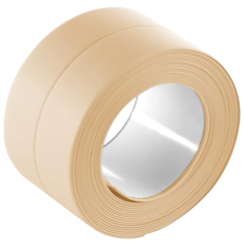 Image of 3 Rolls Caulk Tape Waterproof Sealing Self Adhesive, Caulking Sealant Strip for Bathroom Toilet Kitchen with Sealing Tool