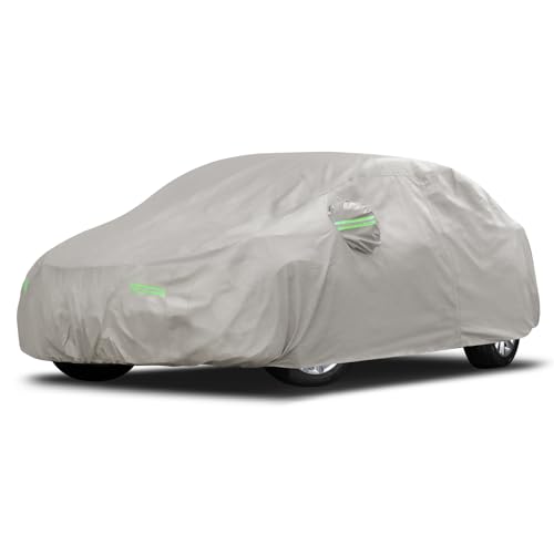 Image of Migaven Car Cover Fit for Toyota Corolla 2000-2025, Honda Civic 1991-2025, Waterproof Full Exterior Cover Sun Rain Protection with Door Zipper and Cotton Lining