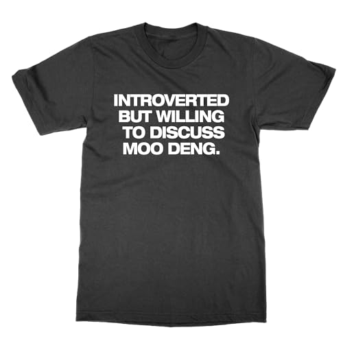 T-shirt Introverted But Willing to Discuss Moo Deng en coton col rond