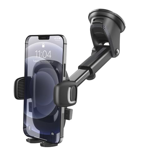 TESTON Phone Holders for Your Car, Universal Phone Holder with Air Vent, Windshield, Dashboard Mount Phone Holder with Suction Cup Base, Universal Cell Phone Car Mount, for All iPhone, LG, Samsung