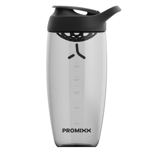 PROMIXX Pursuit Protein Shaker Bottle 700ml, Ecozen, Black