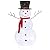 4FT Snowman Outdoor Christmas Decorations with LED Lights, Lighted Christmas Snowman Set Large Outdoor Yard Decor Xmas Holiday Decoration