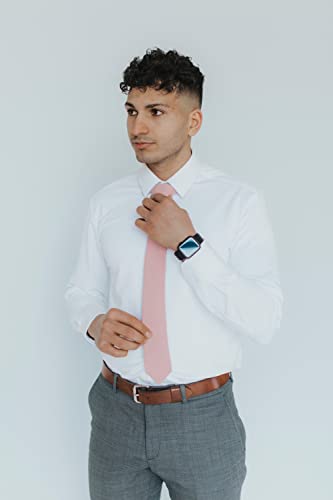 Image of DAZI Men's Skinny Tie, Cotton Wool Linen Necktie, Great for Weddings, Groom, Groomsmen, Missions, Dances, Gifts.