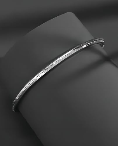 Men's S925 Sterling Silver Bracelet, Casual Elegant Men's Jewelry, Snake Cuff Chain Bracelet Large to Small Sterling Silver Gift for Men2