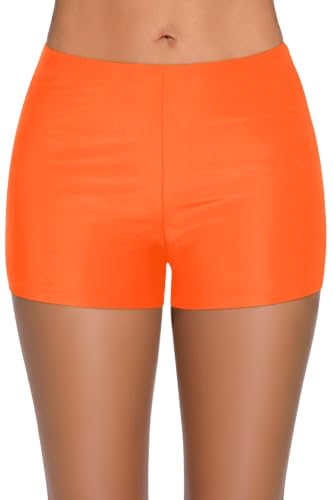 Image of Yonique Womens Swim Shorts Solid Tankini Bottoms Swimsuit Bottoms(Available in Plus)