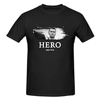 RIP Charlie Kirk T-Shirt Charlie Kirk True American Hero Men's Short Sleeve Large Black
