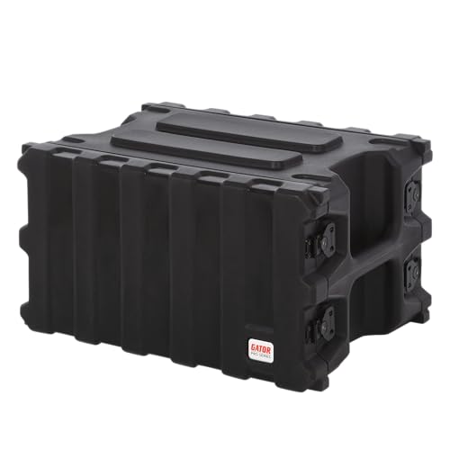 Gator Cases Pro Series Rotationally Molded 6U Rack Case with Shallow 13" Depth; Made in USA (G-PRO-6U-13), black