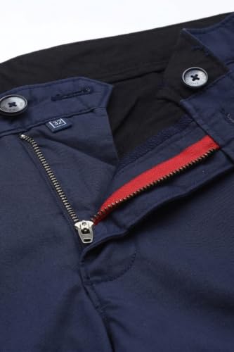 Image of Louis Philippe Men's Slim Fit Premium Cotton Soft Handfeel Solid Chinos