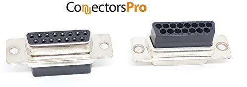 Conectores DB15 D-Sub hembra tipo crimp, pack 10 miniatura 6