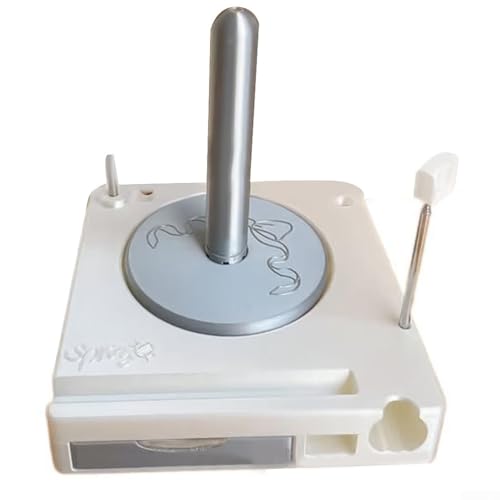 FUBESK Caja de eje de hilo para hilo y accesorios, cuenta con un práctico cajón extraíble y soporte para marcador de puntada