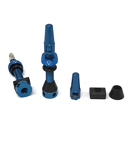 VeloTubes Tubeless Valve Stems FR11D, 40mm Blue