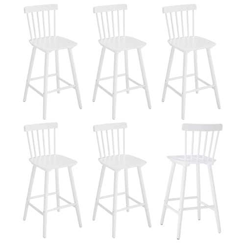 VZXATYOP Juego de 2 taburetes de Bar Negros