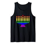 Photo Gallery bandiera rainbow pride hanukkah menorah canotta Photo Gallery bandiera rainbow pride hanukkah menorah canotta