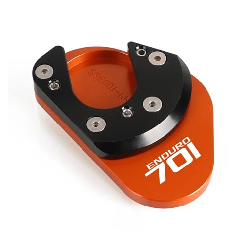 GMBAIH Eskalieren Für Husqvarna Vitpilen/Svartpilen 401 2018-2023 701 Enduro/Supermoto/SMC 2016 2017 2018 2019 Seitenständer Teile Vergrößern(Orange a)