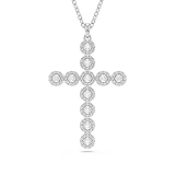 Swarovski Insigne pendant, Mixed cuts, Cross, Clear, Rhodium Finished