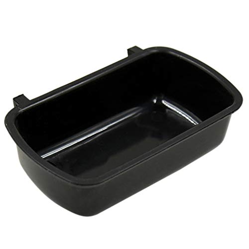 Pet Feeder Small Animal Water Food for Case with Hooks Cage Hook Cup Bowl Rectangle for Bird Hamster Parrot