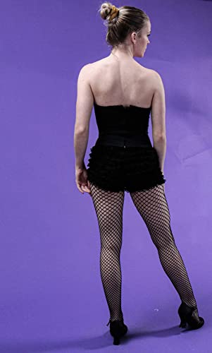Bellasous Womens Sexy Mesh Tiered Lace Ruffled Tanga Dance- Frilly Bloomers Sissy Booty Shorts Panties Pettipants Perfect For Steampunk, Victorian, Burlesque, Lolita Performers - Black, Extra Large #TOP3
