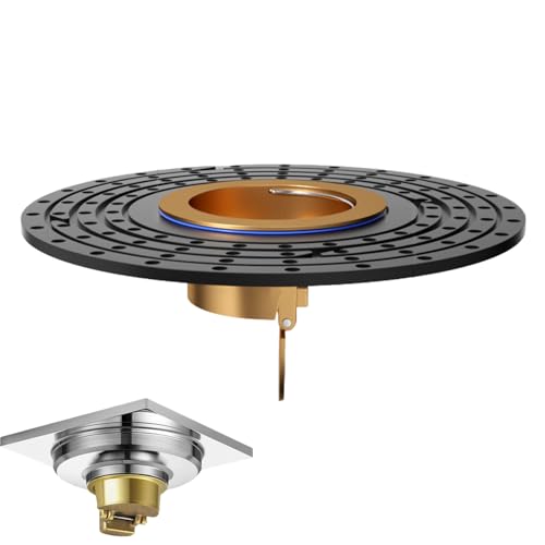 Sucritude Desagüe de Suelo,Bloqueador de Olores para Baño y Ducha - Sifón Antiolores Antiatascos con Válvula Antirretorno en Cobre para Drenaje Directo en Fregadero Lavabo Inodoro