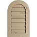 Ekena Millwork GVURRT42X30DKPPR Timberthane Knotty Pine Round Top Faux Wood Non-Functional, Primed Tan Urethane Gable Vents, 42"W x 30"H, Primed