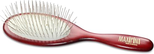 Mars Professional Advanced Maxipin Dog Brush, Manico in Legno Massiccio e Acciaio Inox perni